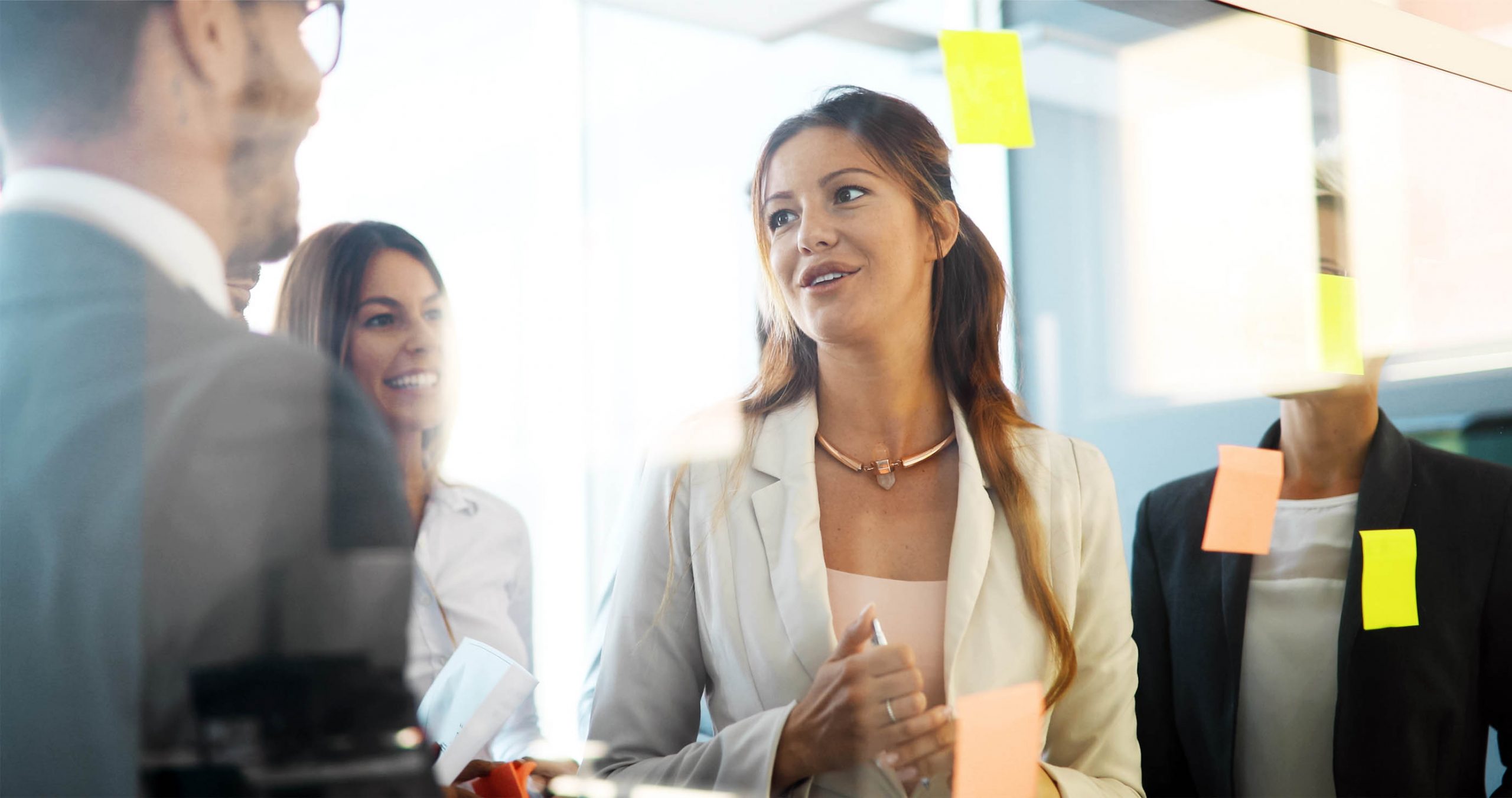 Business people working and meeting at modern business office